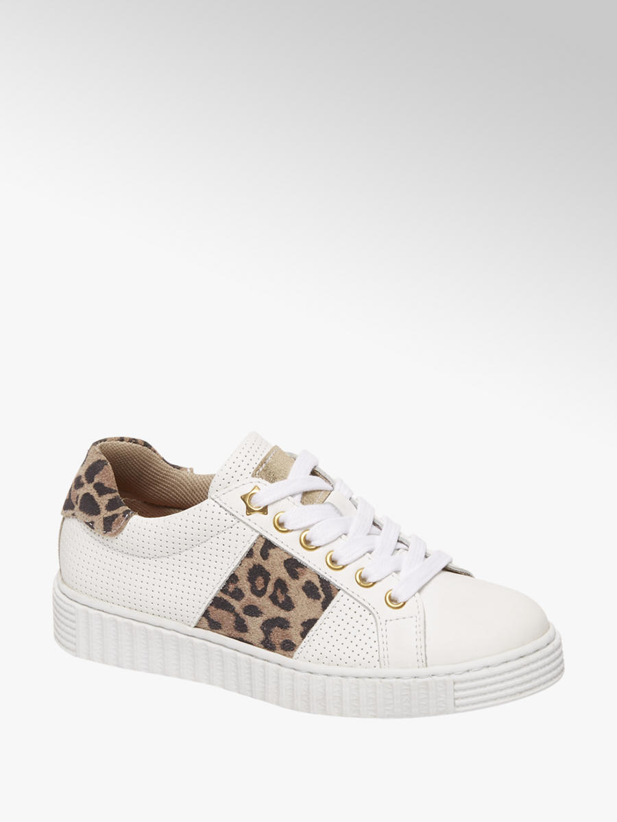 Graceland Witte leren sneaker leopard Gratis Bezorgd Graceland Bruine sneaker leopard Gratis Bezorgd & Retour
